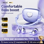 open ear earbuds with soft silicone ear hooks